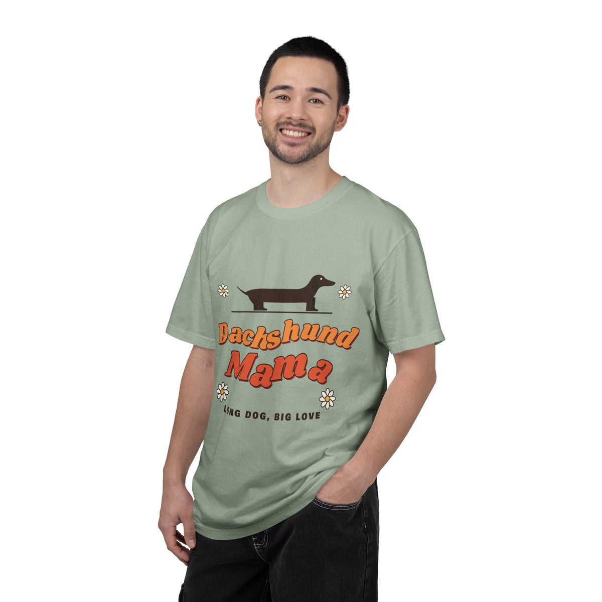 Dachshund Mama retro t-shirt, Comfort Colors doxie mom tee for Dachshund lovers - view 20