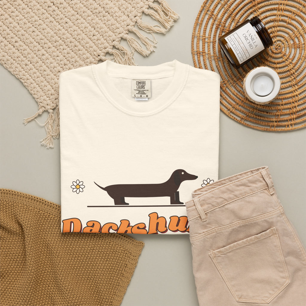 Dachshund Mama retro t-shirt, Comfort Colors doxie mom tee for Dachshund lovers - view 12