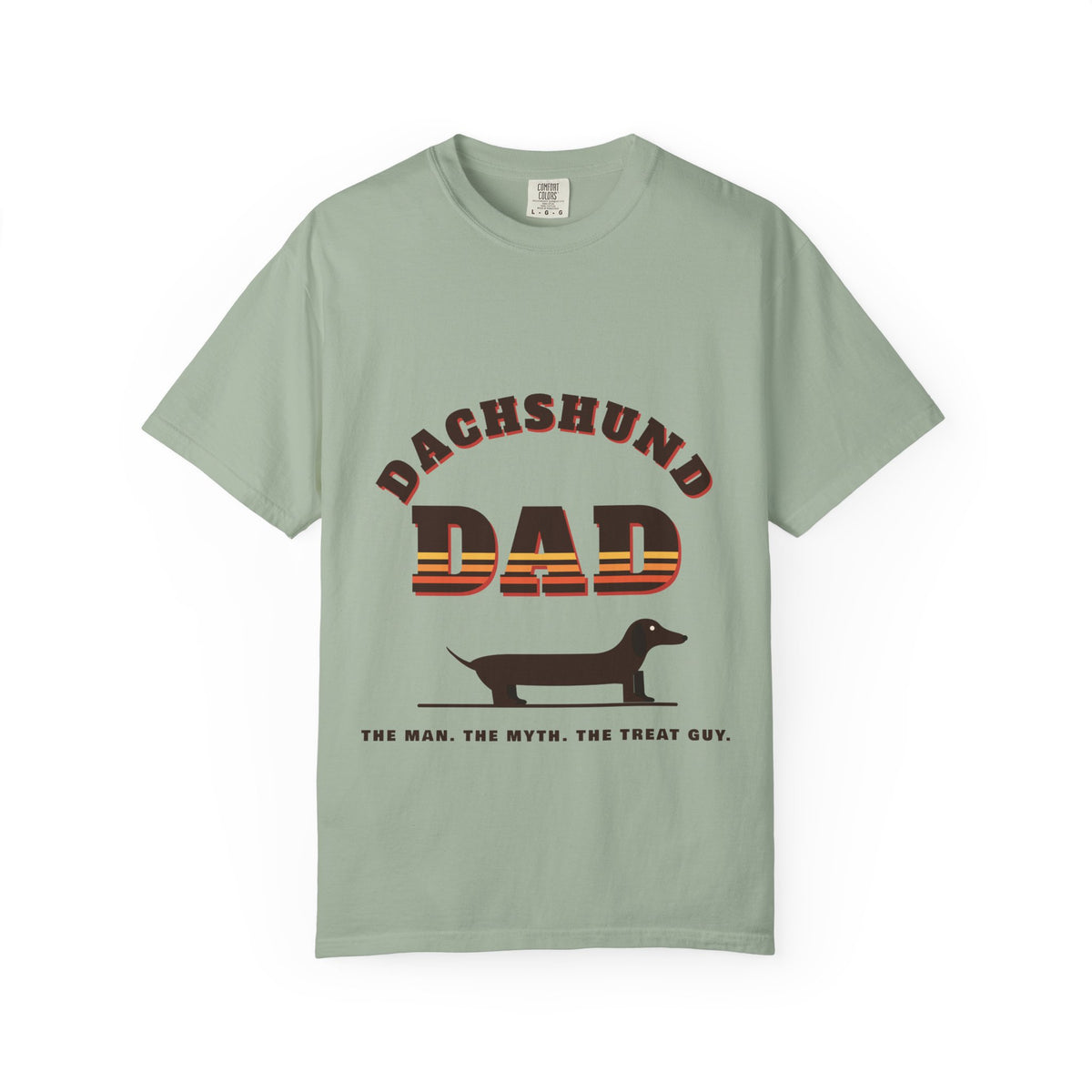 Dachshund Dad retro t-shirt in Bay, Comfort Colors doxie dad tee