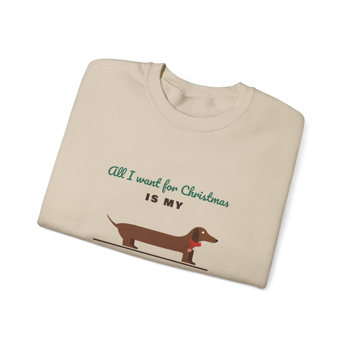 All I Want for Christmas Is My Dachshund sweatshirt, wiener dog Christmas crewneck for Dachshund lovers - view 11