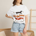 Dachshund Mama retro t-shirt in White, Comfort Colors doxie mom tee