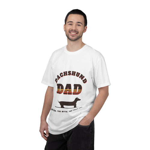 Dachshund Dad retro t-shirt in White, Comfort Colors doxie dad tee