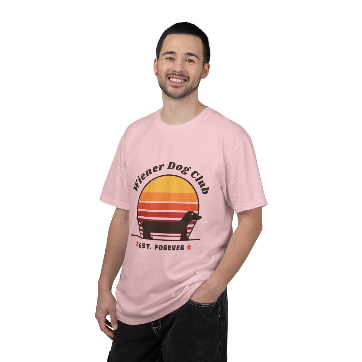 Wiener Dog Club retro sunset Dachshund t-shirt, Comfort Colors tee for Dachshund lovers - view 30