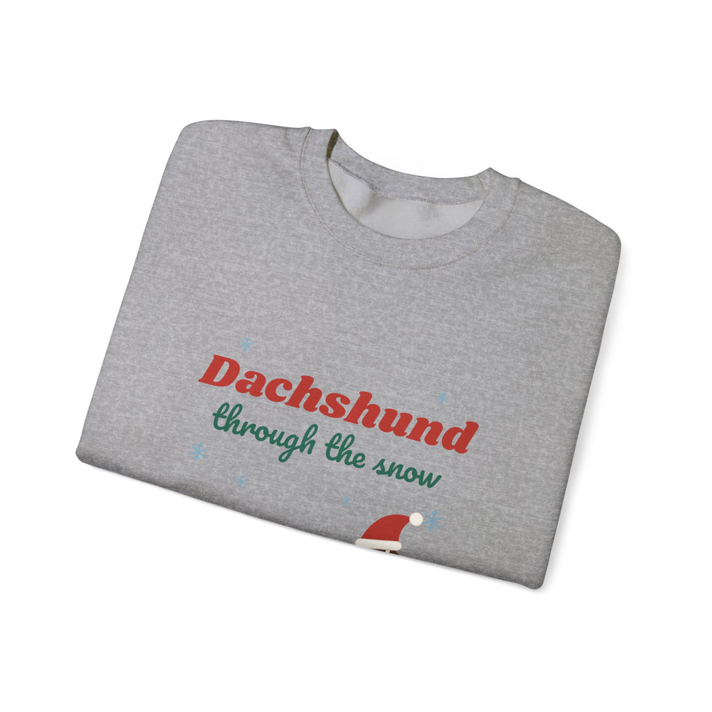 Dachshund Through the Snow Christmas sweatshirt, wiener dog holiday crewneck for Dachshund lovers - view 17