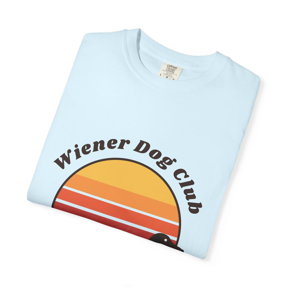 Wiener Dog Club retro sunset Dachshund t-shirt, Comfort Colors tee for Dachshund lovers - view 21