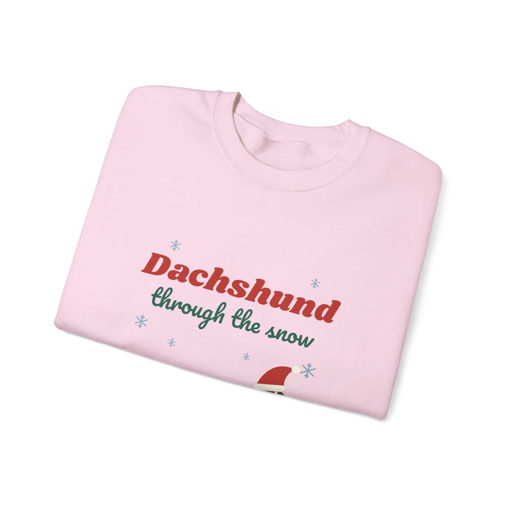Dachshund Through the Snow Christmas sweatshirt, wiener dog holiday crewneck for Dachshund lovers - view 23