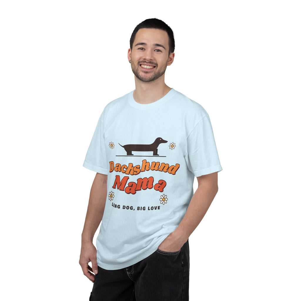 Dachshund Mama retro t-shirt, Comfort Colors doxie mom tee for Dachshund lovers - view 25