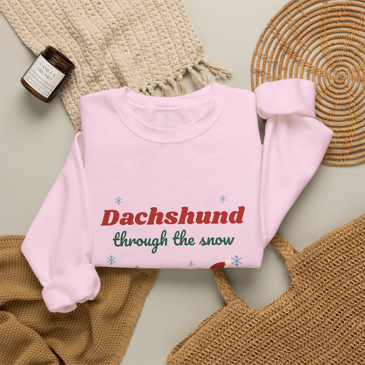 Dachshund Through the Snow Christmas sweatshirt, wiener dog holiday crewneck for Dachshund lovers - view 24