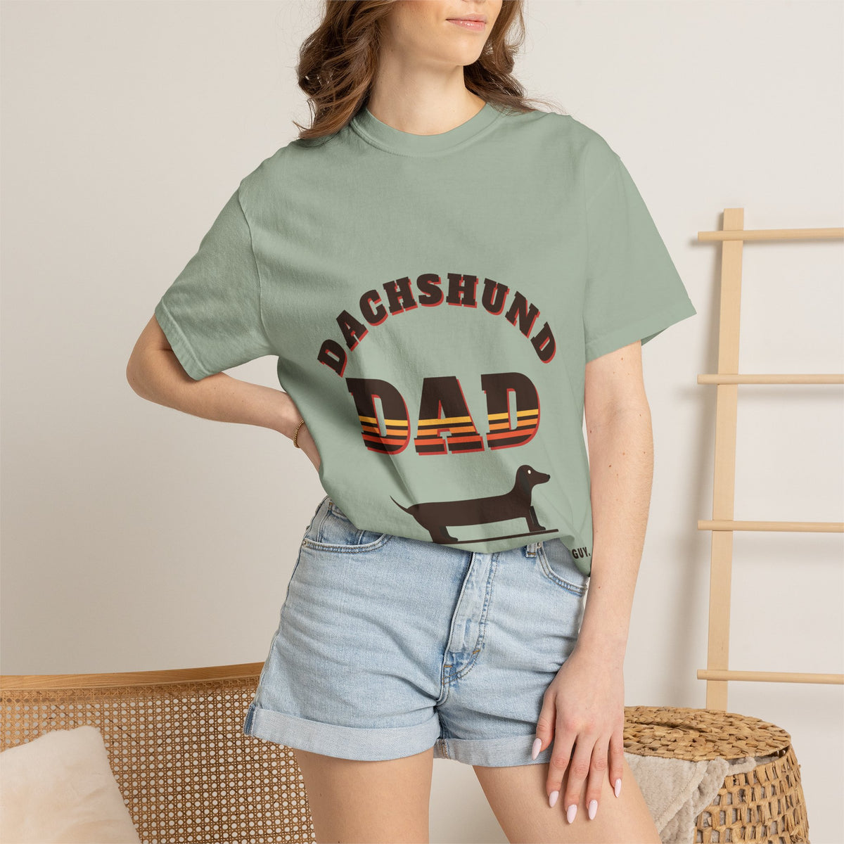 Dachshund Dad retro t-shirt, Comfort Colors doxie dad tee for Dachshund lovers - view 18