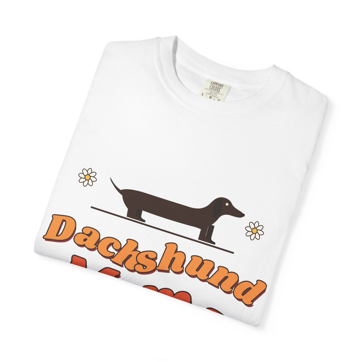 Dachshund Mama retro t-shirt, Comfort Colors doxie mom tee for Dachshund lovers - view 7