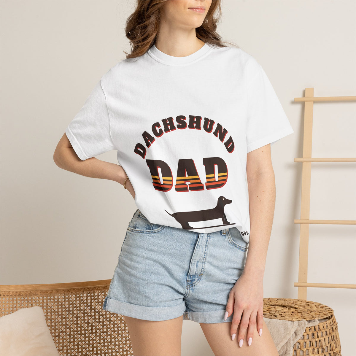Dachshund Dad retro t-shirt, Comfort Colors doxie dad tee for Dachshund lovers - view 6