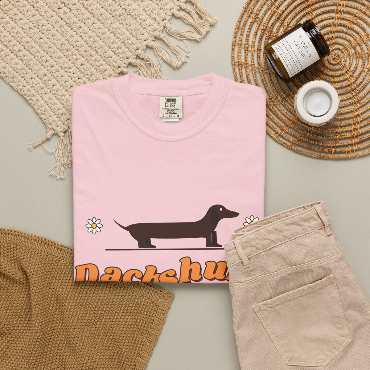 Dachshund Mama retro t-shirt, Comfort Colors doxie mom tee for Dachshund lovers - view 27