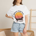 Wiener Dog Club retro sunset Dachshund t-shirt in White, Comfort Colors tee