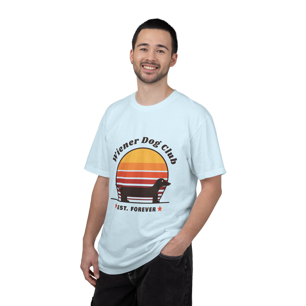 Wiener Dog Club retro sunset Dachshund t-shirt, Comfort Colors tee for Dachshund lovers - view 25