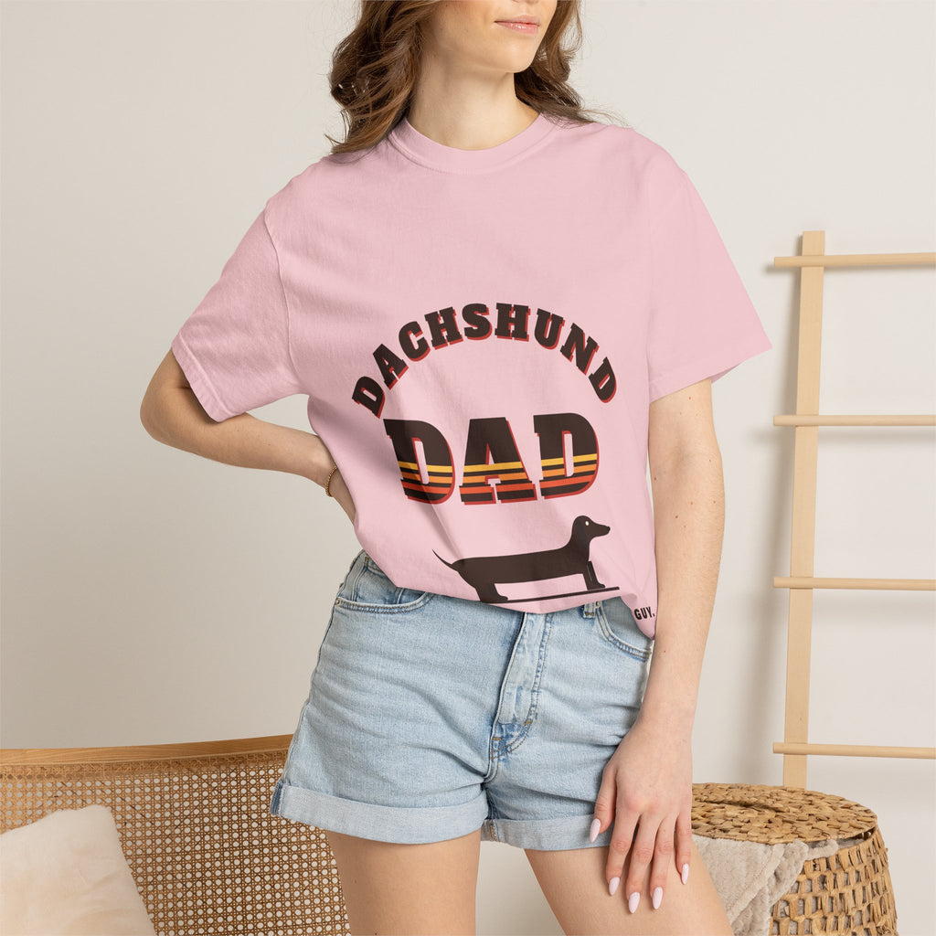 Dachshund Dad retro t-shirt, Comfort Colors doxie dad tee for Dachshund lovers - view 28