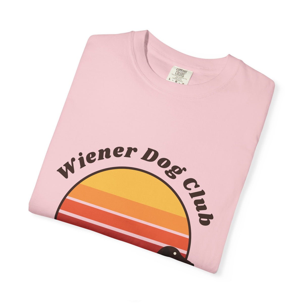 Wiener Dog Club retro sunset Dachshund t-shirt, Comfort Colors tee for Dachshund lovers - view 26