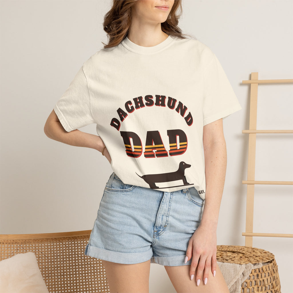 Dachshund Dad retro t-shirt, Comfort Colors doxie dad tee for Dachshund lovers - view 13