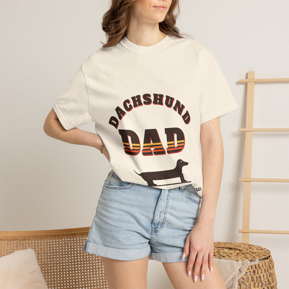 Dachshund Dad retro t-shirt, Comfort Colors doxie dad tee for Dachshund lovers - view 13