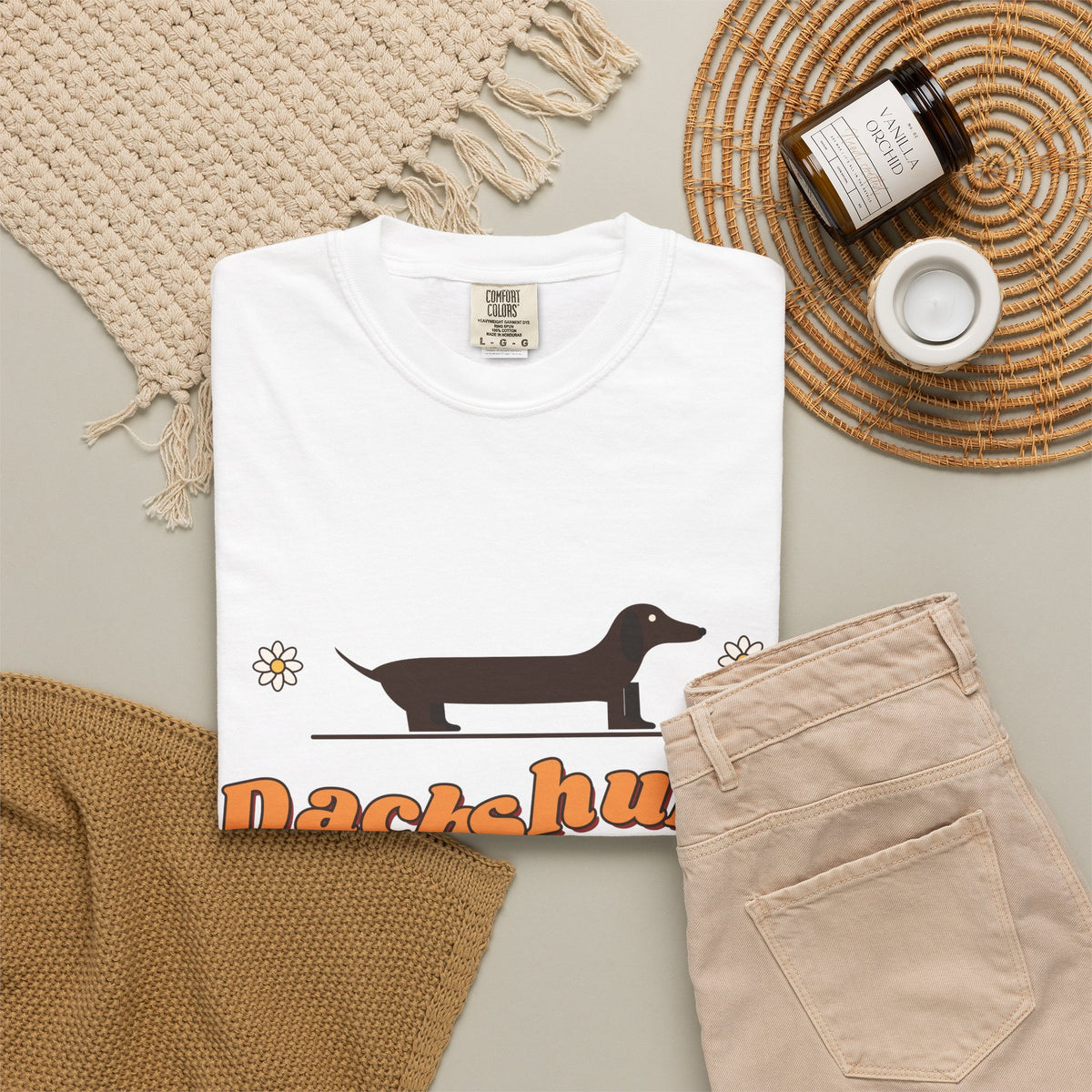 Dachshund Mama retro t-shirt, Comfort Colors doxie mom tee for Dachshund lovers - view 8
