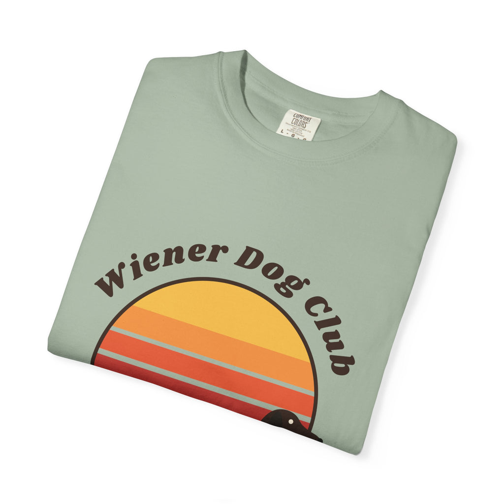Wiener Dog Club retro sunset Dachshund t-shirt, Comfort Colors tee for Dachshund lovers - view 16