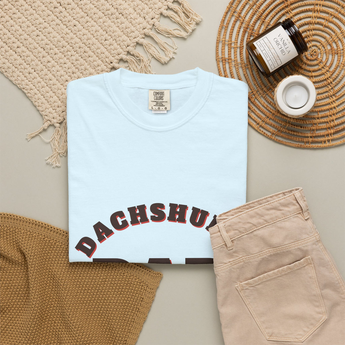 Dachshund Dad retro t-shirt, Comfort Colors doxie dad tee for Dachshund lovers - view 22