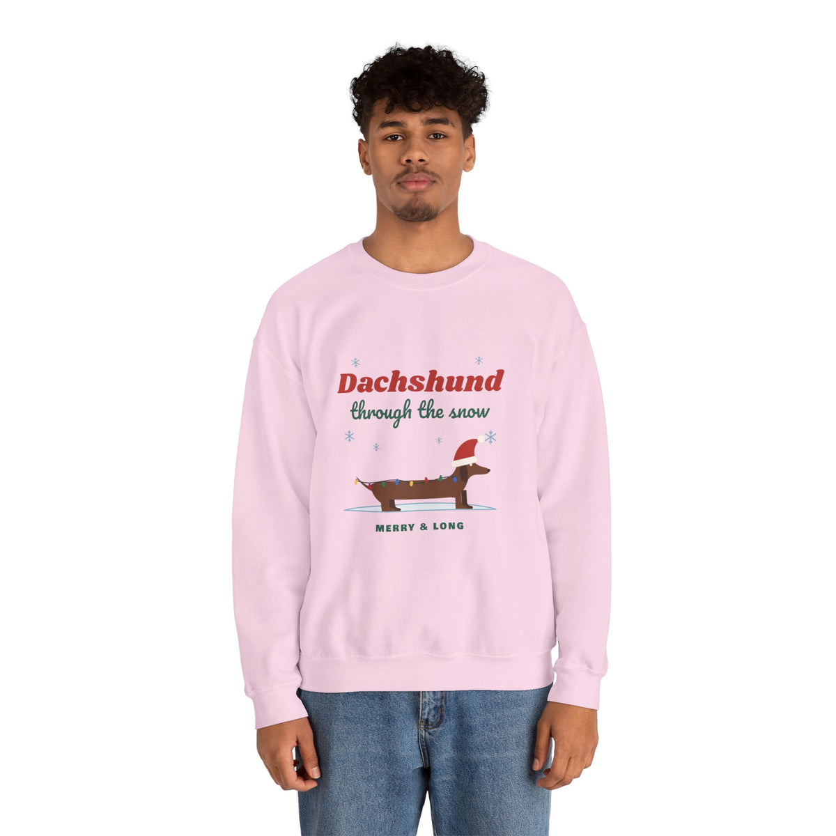 Dachshund Through the Snow Christmas sweatshirt, wiener dog holiday crewneck for Dachshund lovers - view 28