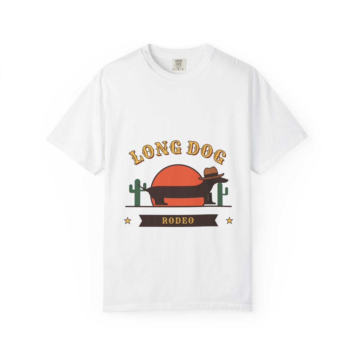 Long Dog Rodeo cowboy Dachshund t-shirt, Comfort Colors western tee for Dachshund lovers - view 6