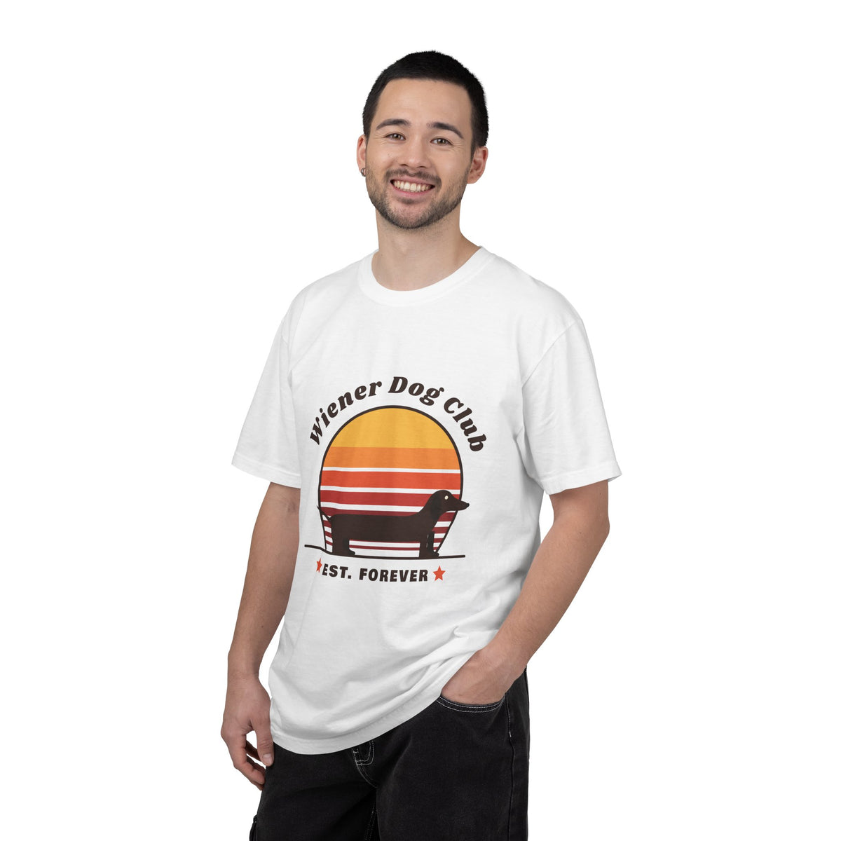 Wiener Dog Club retro sunset Dachshund t-shirt, Comfort Colors tee for Dachshund lovers - view 10