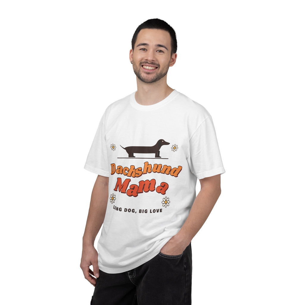 Dachshund Mama retro t-shirt, Comfort Colors doxie mom tee for Dachshund lovers - view 10