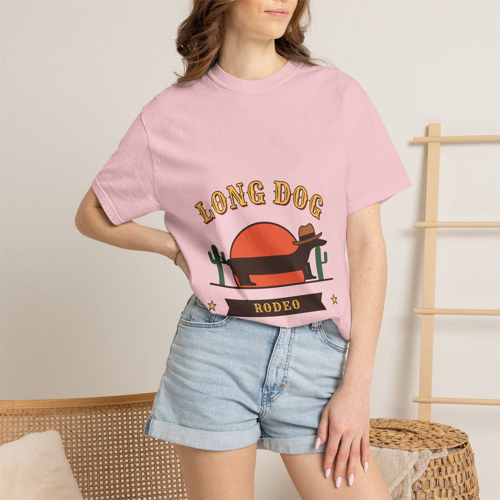Long Dog Rodeo cowboy Dachshund t-shirt, Comfort Colors western tee for Dachshund lovers - view 28