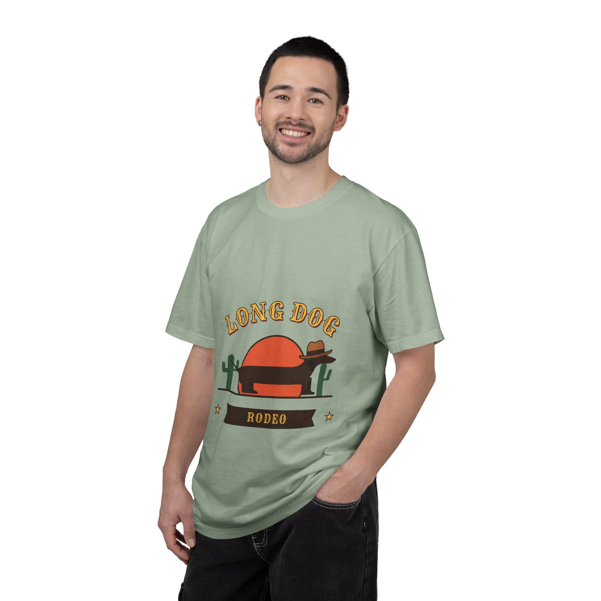 Long Dog Rodeo cowboy Dachshund t-shirt, Comfort Colors western tee for Dachshund lovers - view 20