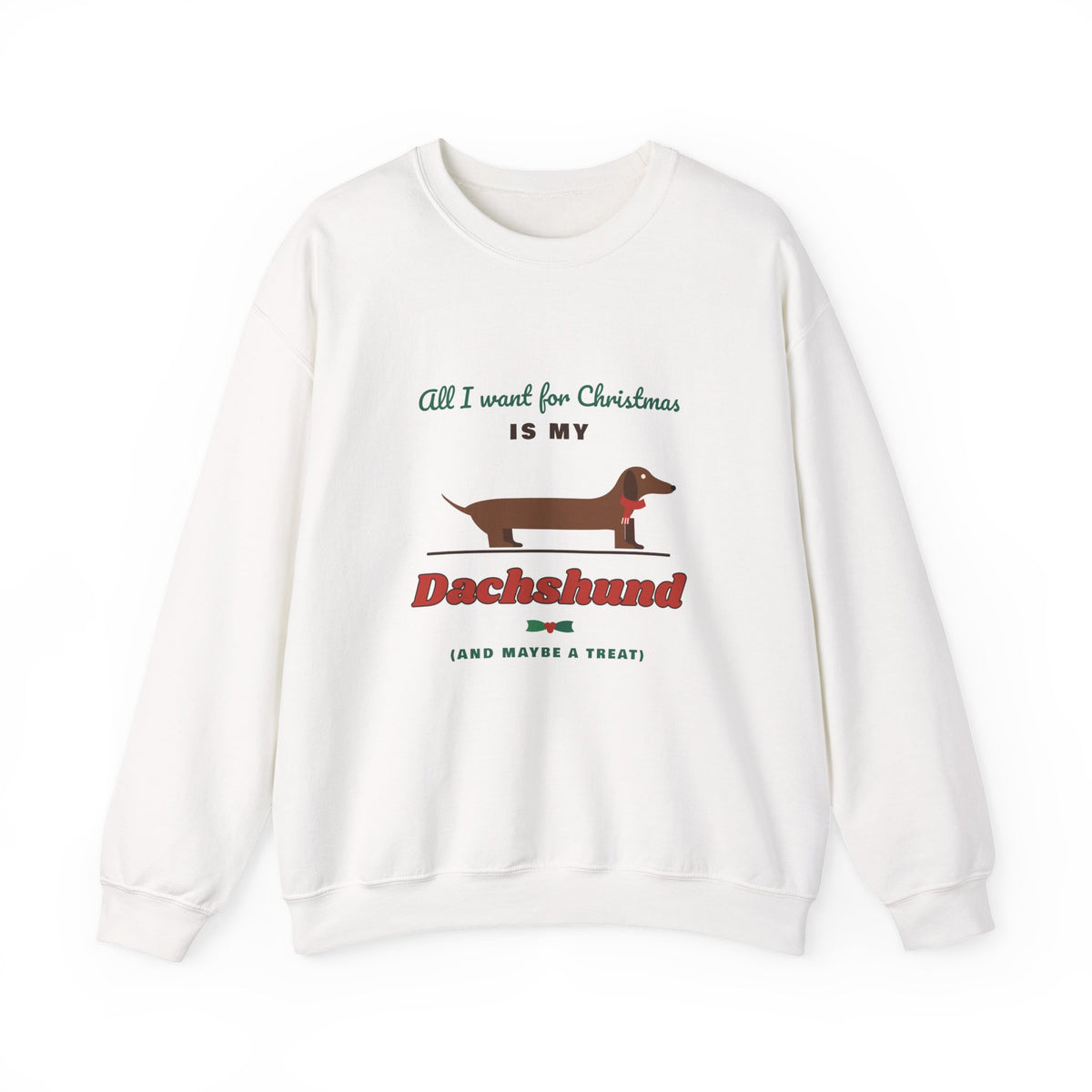 All I Want for Christmas Is My Dachshund sweatshirt, wiener dog Christmas crewneck for Dachshund lovers - view 5